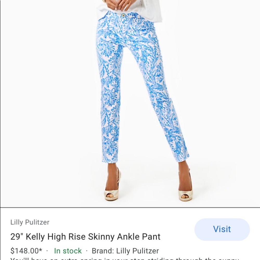 29" Kelly High Rise Skinny Ankle Pant by Lilly